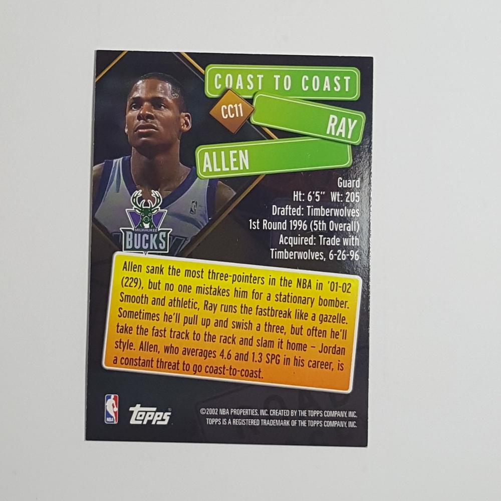 2002-03 Topps Ray Allen - Picture 2 of 3